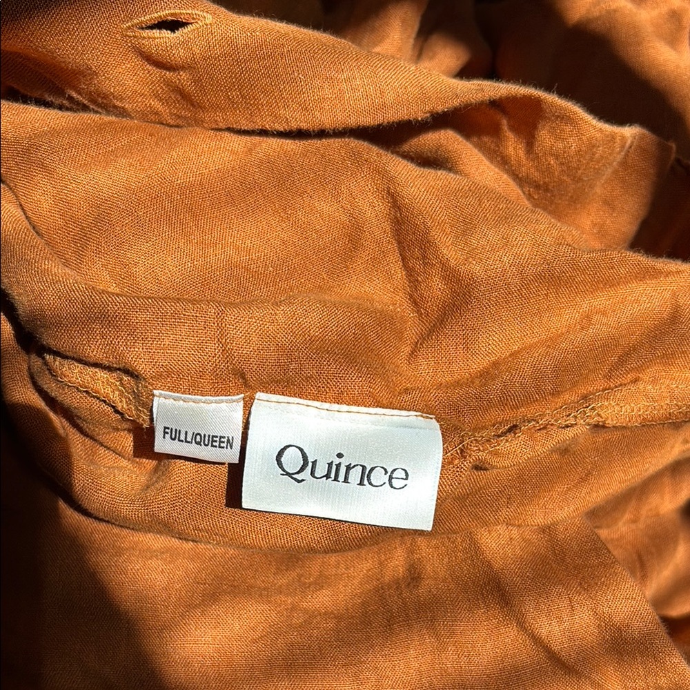 Quince Duvet Cover in Terracotta